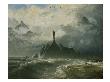 Seascape And Lighthouse, 1848 (Oil On Canvas) by Peder Balke Limited Edition Pricing Art Print