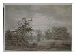 Forest Landscape From Dusseldorf, 1853 (Pen And Ink And W/C On Paper) by Lars Hertevig Limited Edition Pricing Art Print