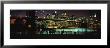 Brooklyn Bridge Lit Up At Dusk, East River, Manhattan, New York City, New York, Usa by Panoramic Images Limited Edition Print