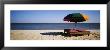 Two Beach Beds Under An Umbrella On The Beach, Biloxi, Mississippi, Usa by Panoramic Images Limited Edition Print