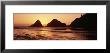 Silhouette Of Rocks At Sunset, Heceta Head Lighthouse, Devils Elbow State Park, Oregon, Usa by Panoramic Images Limited Edition Print