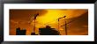 Silhouette Of Cranes At A Construction Site, London, England by Panoramic Images Limited Edition Print