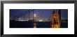 Suspension Bridge Lit Up At Night, Golden Gate Bridge, San Francisco, California, Usa by Panoramic Images Limited Edition Print