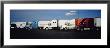 Semi-Trucks Parked On A Road, Ohio, Usa by Panoramic Images Limited Edition Print