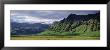 View Of Farm And Cliff In The South Coast, Sheer Basalt Cliffs, South Coast, Iceland by Panoramic Images Limited Edition Print