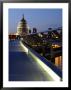 Millennium Bridge And St. Pauls Cathedral, London, England, Uk by Charles Bowman Limited Edition Print