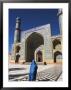 Lady Wearing A Blue Burqua Outside The Friday Mosque (Masjet-E Jam), Herat, Afghanistan by Jane Sweeney Limited Edition Print