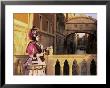 Carnival Costume And The Bridge Of Sighs, Venice, Veneto, Italy by Simon Harris Limited Edition Print