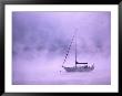 Boat In Early Morning Fog On Saint John River Fredericton, New Brunswick, Canada by Barnett Ross Limited Edition Print