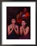 Monk Blessing Two Women At Angkor Wat, Angkor, Cambodia by Michael Coyne Limited Edition Print