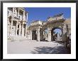 Reconstructed Library Of Celsus, Archaeological Site, Ephesus, Anatolia, Turkey by R H Productions Limited Edition Print