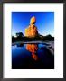 Balanced Rock Reflected In Pool At Sunrise, Arches National Park, Utah by David Tomlinson Limited Edition Print