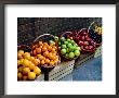 Six Baskets Of Assorted Fresh Fruit For Sale At A Siena Market, Tuscany, Italy by Todd Gipstein Limited Edition Pricing Art Print