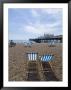 Deck Chairs And Pier, Brighton Beach, Brighton, Sussex, England, United Kingdom by Ethel Davies Limited Edition Print