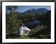 A Man With A Cowboy Hat Reads A Map And Gazes Across A River by Raymond Gehman Limited Edition Pricing Art Print