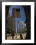Plaza With People Amid High Rises In Downtown Dallas, Texas by Richard Nowitz Limited Edition Print