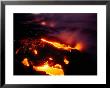 Lava From Kilauea Swirls Before Flowing Into The Ocean Near Kamoamoa Village by Chris Johns Limited Edition Print