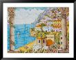 Ceramic Shop With Positano View Done In Tile, Positano, Amalfi, Campania, Italy by Walter Bibikow Limited Edition Print
