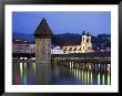 Kapellbrucke (Covered Wooden Bridge) Over The River Reuss, Lucerne (Luzern), Switzerland by Gavin Hellier Limited Edition Print