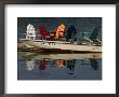 Peaceful Reflections Of Colorful Chairs In The Waters Of Casco Bay by Stephen St. John Limited Edition Print