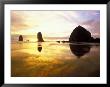 Needles And Haystack At Sunset, Cannon Beach, Oregon, Usa by Darrell Gulin Limited Edition Print