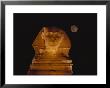 A View Of The Great Sphinx At Night, Lit By A Light Show And Backed By A Full Moon by Bill Ellzey Limited Edition Print