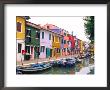 Colorful Building Along Canal, Burano, Italy by Julie Eggers Limited Edition Print
