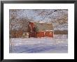 Barn And Snow Scene, Gimli, Manitoba by Keith Levit Limited Edition Print
