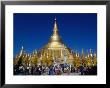 People Outside Shwedagon Pagoda, Yangon, Myanmar (Burma) by Bill Wassman Limited Edition Print