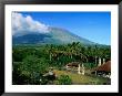 Small Village At Base Of Gunung Agung Mountain Tulamben, Bali, Indonesia by Michael Aw Limited Edition Print