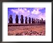 Moai Statues, Tapati Festival, Ahu Tongariki Platform, Rapa Nui, Easter Island, Chile by Bill Bachmann Limited Edition Pricing Art Print