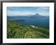 Aerial View Of Body Of Water Near Volcanic Mountains In Kamchatka by Klaus Nigge Limited Edition Print