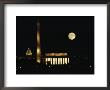 Lincoln Memorial, Washington Monument, Capitol And A Full Rising Moon by Skip Brown Limited Edition Print