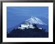 Mexico, Cholula, Catholic Church, Famous Twin Volcano In Background by Brimberg & Coulson Limited Edition Pricing Art Print