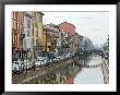 Shops And Restaurants Along Canal, Naviglio Grande, Milan, Italy by Lisa S. Engelbrecht Limited Edition Print