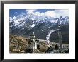 Prayer Flags On Kyanjin Gompa, Langtang, Himalayas, Nepal by Tony Waltham Limited Edition Print