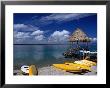 Kayaks For Rent On The Shores Of Lake Peten Itza Near Tikal, El Peten, Guatemala by Greg Johnston Limited Edition Print