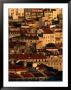 Sunset View Of Houses Packed In Below Castelo De Sao Jorge, Castelo, Lisbon, Portugal by Anders Blomqvist Limited Edition Print