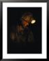 A Miner With A Head Lamp Works Inside The Csa Coal Mine At Karvina by James P. Blair Limited Edition Print
