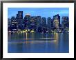 Boat Leaves Light Trail On Boston Harbor At Sunset, Boston, Massachusetts, Usa by Nancy & Steve Ross Limited Edition Print