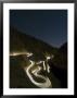 Car Light Trails At Night, Winding Curved Mountain Road, Dades, Gorge, Morocco, North Africa by Chris Kober Limited Edition Print