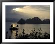 Sunset On Karst Hills And Junk Boats, Ha Long Bay, Vietnam by Keren Su Limited Edition Print