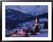 View Of Village And Mont-Blanc, French Alps by Walter Bibikow Limited Edition Print