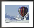 Hot Air Ballon And The North Cascade Mountains, Methow Valley, Washington, Usa by William Sutton Limited Edition Print