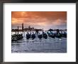 Gondolas At High Tide, Venice, Veneto, Italy by Roberto Gerometta Limited Edition Pricing Art Print