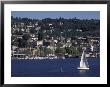 View Of Lake Union And Capitol Hill Neighborhood, Seattle, Washington, Usa by Connie Ricca Limited Edition Print