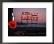 Neon Sign Of Coffee Cup At Pike Place Market, Seattle, Washington, Usa by Connie Ricca Limited Edition Print