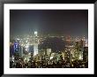 Hong Kong Skyline By Night From The Peak On Hong Kong Island, Hong Kong, China, Asia by Amanda Hall Limited Edition Print