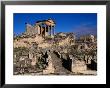 Capitol Of Dougga Behind Stone Paved Street And Ruined Houses, Dougga, Tunisia by Pershouse Craig Limited Edition Print