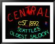Neon Sign Of Central Saloon, Seattle, Washington, Usa by Lawrence Worcester Limited Edition Print